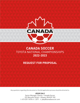Canada Soccer Toyota National Championships 2022-2023
