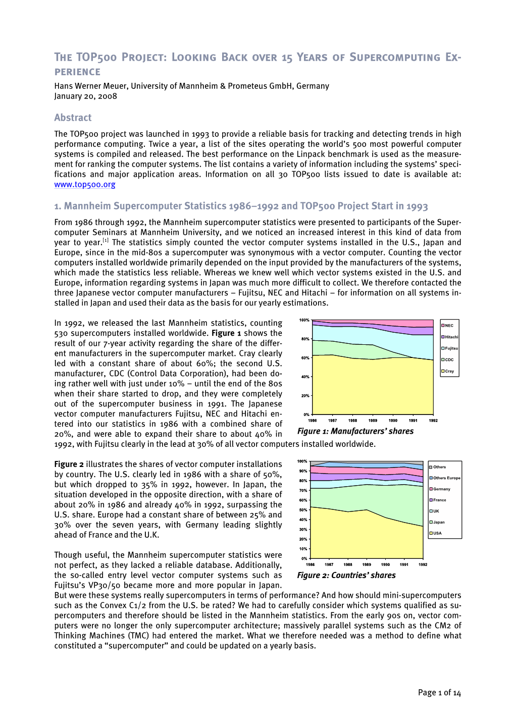 The TOP500 Project: Lessons Learned in Fifteen Years Of