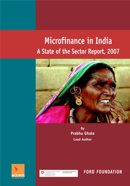 Microfinance in India a State of Sector Report