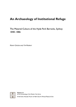 An Archaeology of Institutional Refuge: the Material Culture of the Hyde