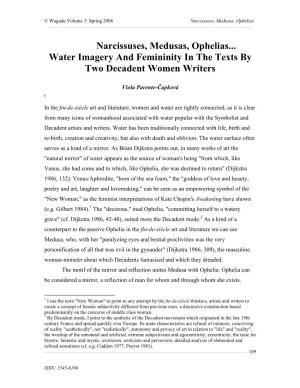Narcissuses, Medusas, Ophelias... Water Imagery and Femininity in the Texts by Two Decadent Women Writers