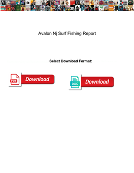 Avalon Nj Surf Fishing Report