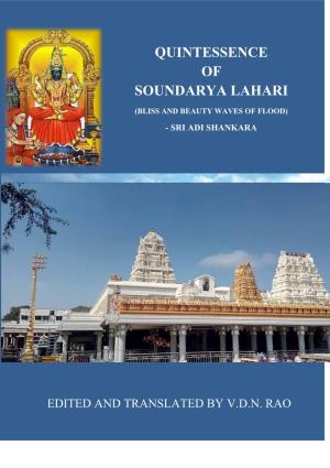 Quintessence of Soundarya Lahari