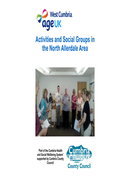 Activities and Social Groups in the North Allerdale Area