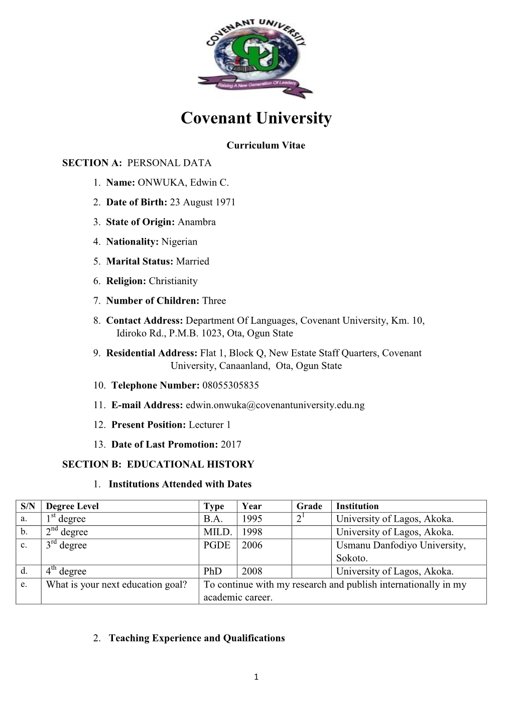 ONWUKA, EDWIN C. UPDATED CV.Pdf