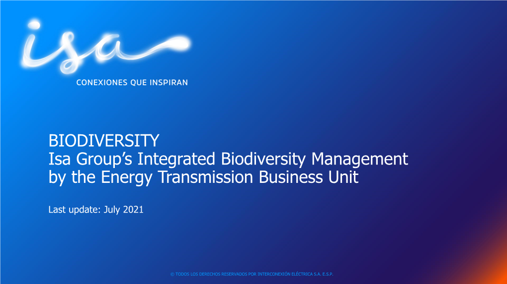 Comprehensive Management of Biodiversity