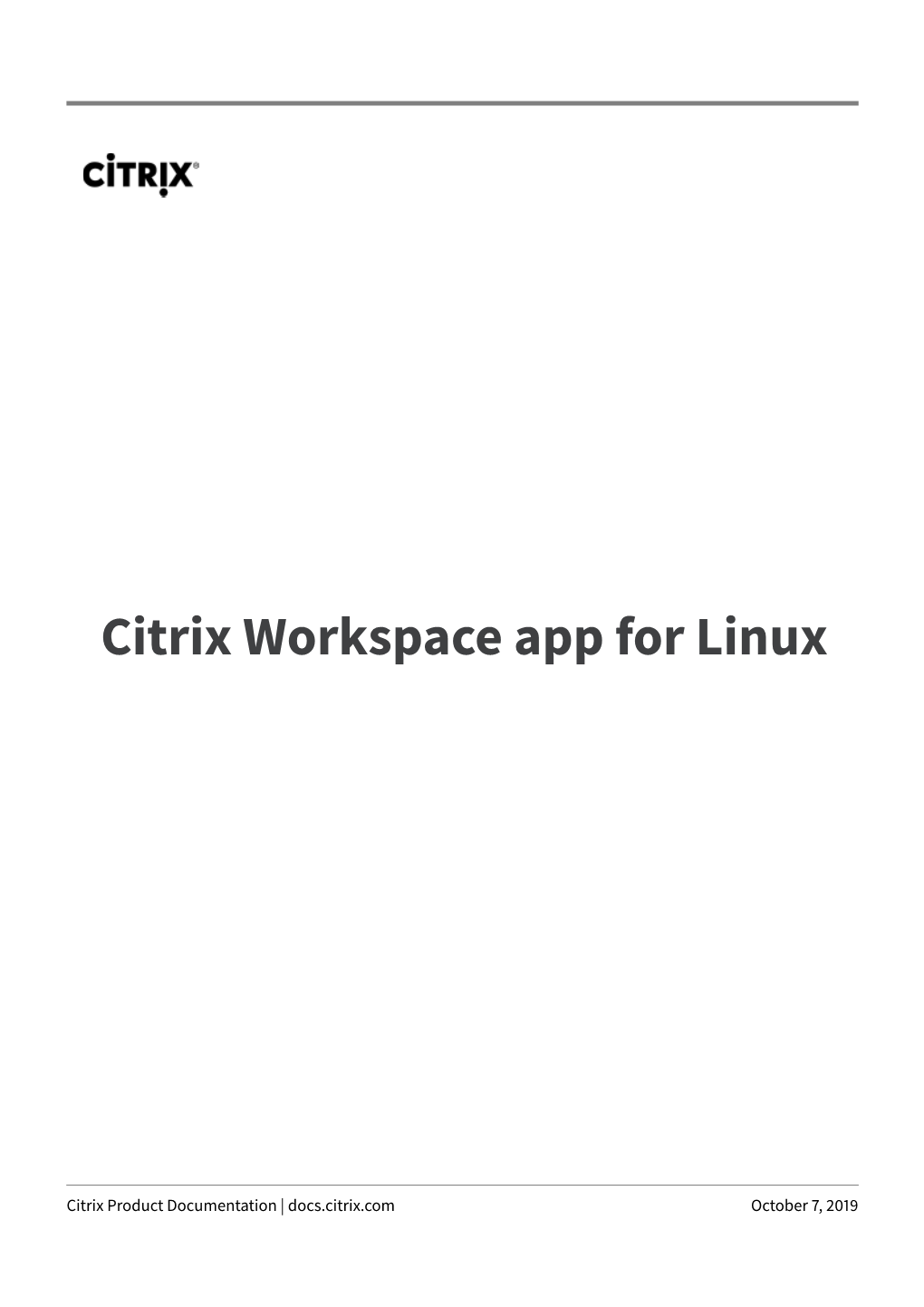 Citrix Workspace App for Linux