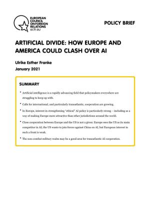 Artificial Divide: How Europe and America Could Clash Over AI – European Council on Foreign Relations