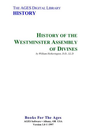 History of Westminster Assembly