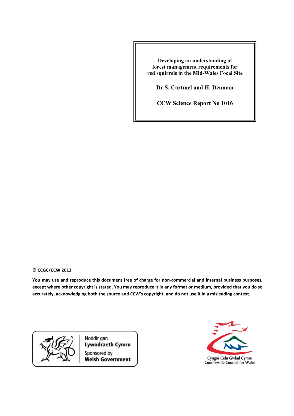 Forest Management Requirements (2012)