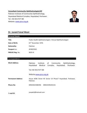 Dr. Junaid Faisal Wazir