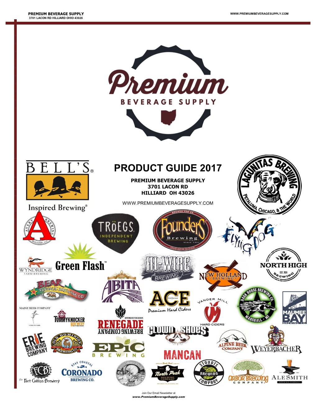 Product Guide 2017 Premium Beverage Supply 3701 Lacon Rd Hilliard Oh 43026