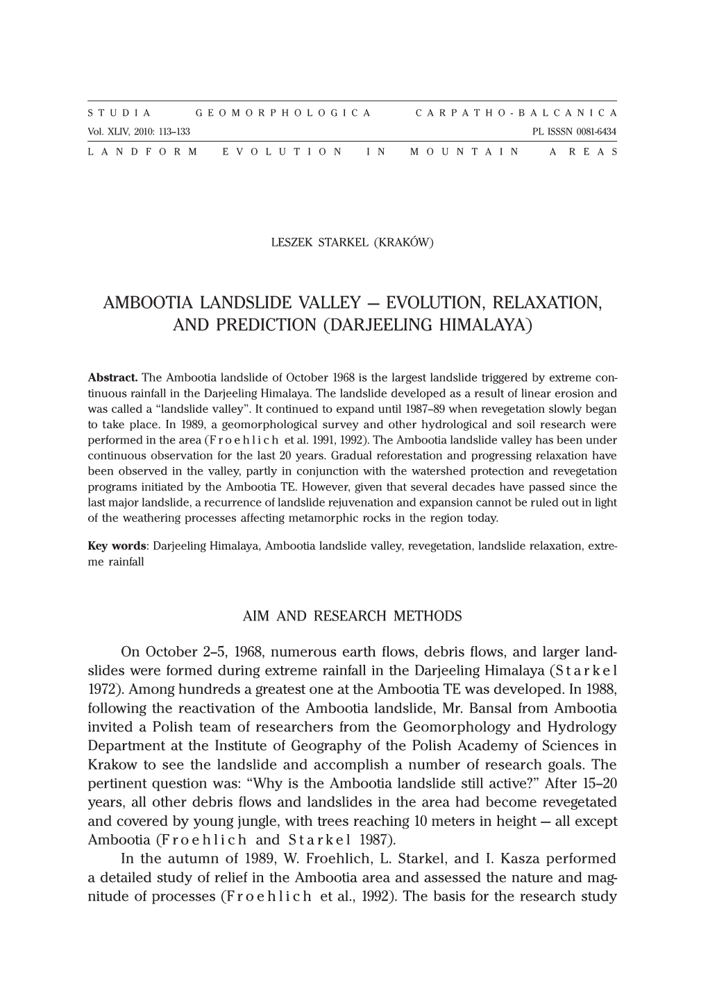 Ambootia Landslide Valley — Evolution, Relaxation, and Prediction (Darjeeling Himalaya)