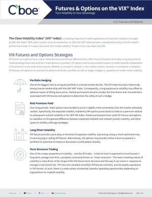 Futures & Options on the VIX® Index