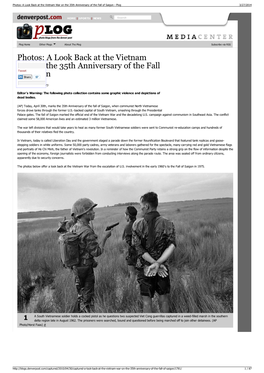 Photos: a Look Back at the Vietnam War on the 35Th Anniversary of the Fall of Saigon - Plog 3/27/2014