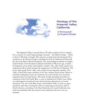 Geology of the Imperial Valley California