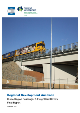 Regional Development Australia Hume Region Passenger & Freight Rail Review Final Report