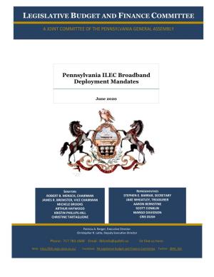 A Report on Pennsylvania ILEC Broadband Deployment Mandate