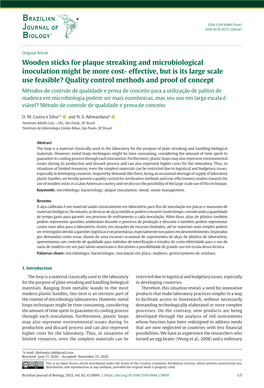 Wooden Sticks for Plaque Streaking and Microbiological Inoculation