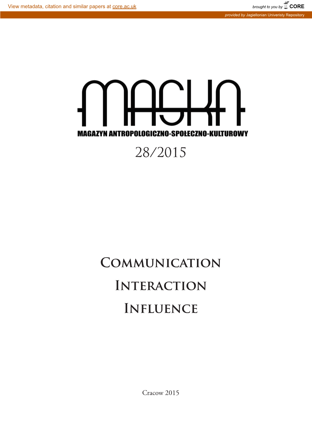 28/2015 Communication Interaction Influence