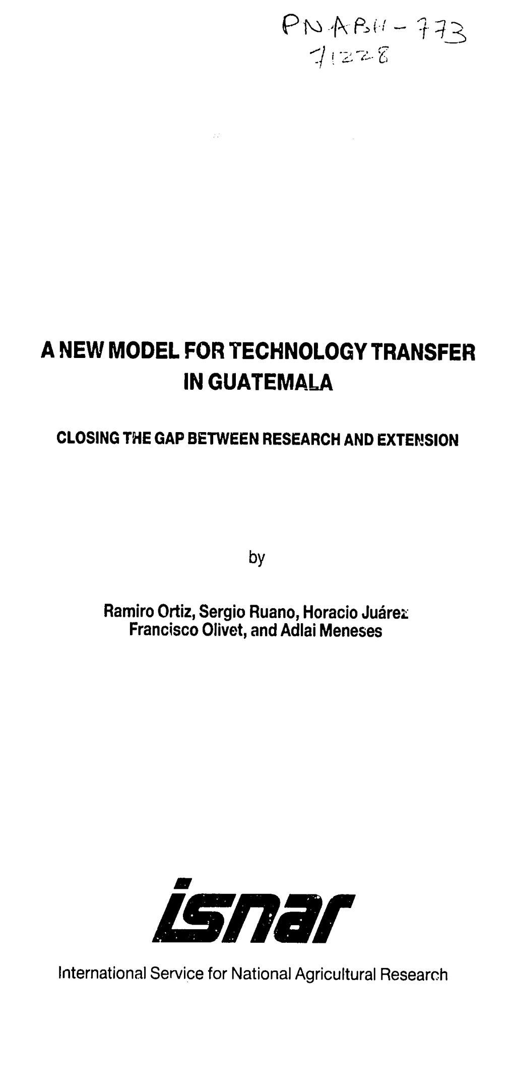A New Model for Technology Transfer Inguatemala