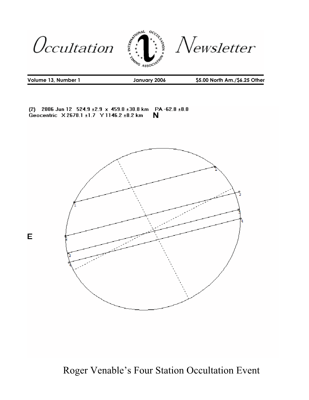 Occultation Newsletter Volume 8, Number 4