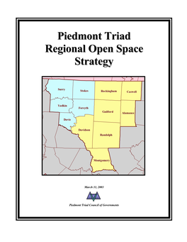 Piedmont Triad Regional Open Space Strategy Page I