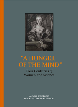 “A HUNGER of the MIND” Four Centuries of Women and Science