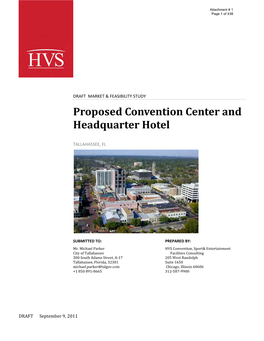 Proposed Convention Center and Headquarter Hotel