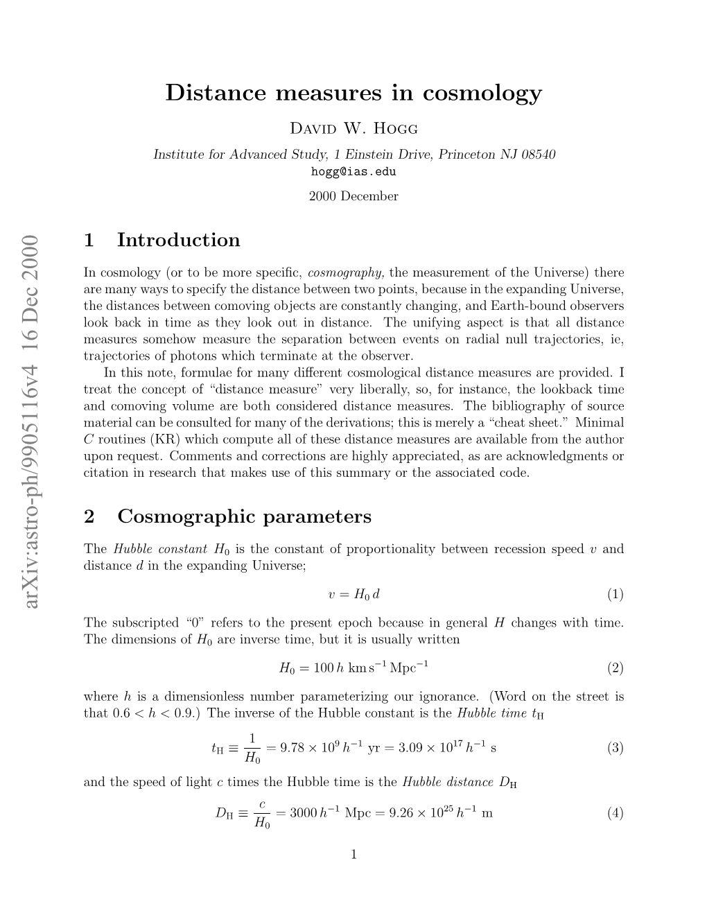 Distance Measures in Cosmology