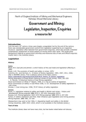 Government and Mining January 2016