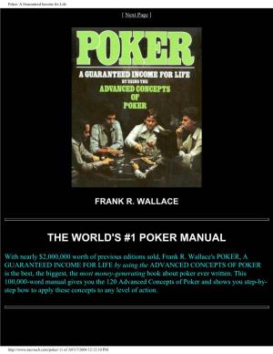 The World's #1 Poker Manual
