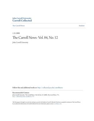The Carroll News- Vol. 84, No. 12