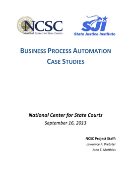 NCSC Business Process Automation Case Studies