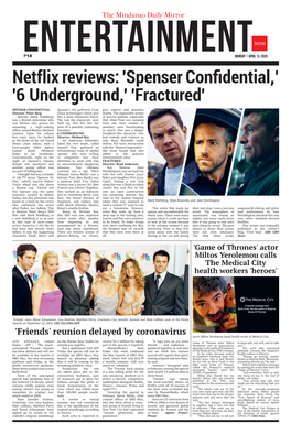 Netflix Reviews: 'Spenser Confidential,' '6 Underground,' 'Fractured'