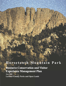 Horsetooth Mountain Park Management Plan