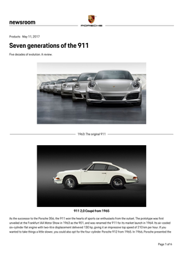 Seven Generations of the 911 Five Decades of Evolution