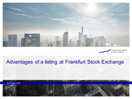 Advantages of a Listing at Frankfurt Stock Exchange