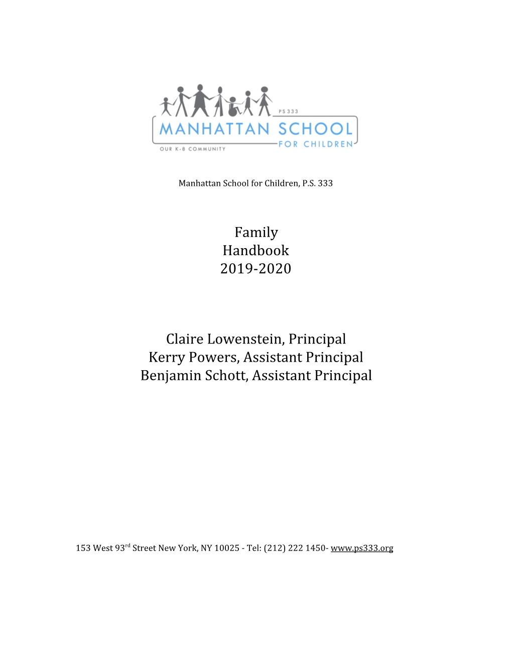 Family Handbook 2019-2020