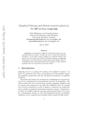 Simplicial Blowups and Discrete Normal Surfaces in the GAP