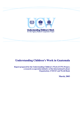 Understanding Children's Work in Guatemala