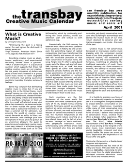 What Is Creative Music?