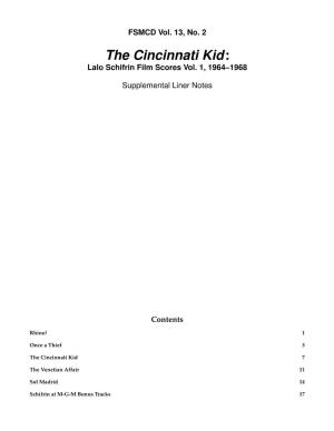 The Cincinnati Kid: Lalo Schifrin Film Scores Vol