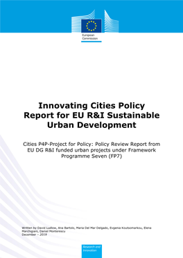 Innovating Cities Policy Report for EU R&I Sustainable Urban Development
