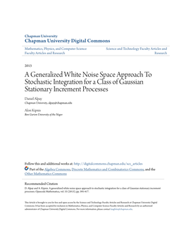 A Generalized White Noise Space Approach to Stochastic Integration for a Class of Gaussian Stationary Increment Processes