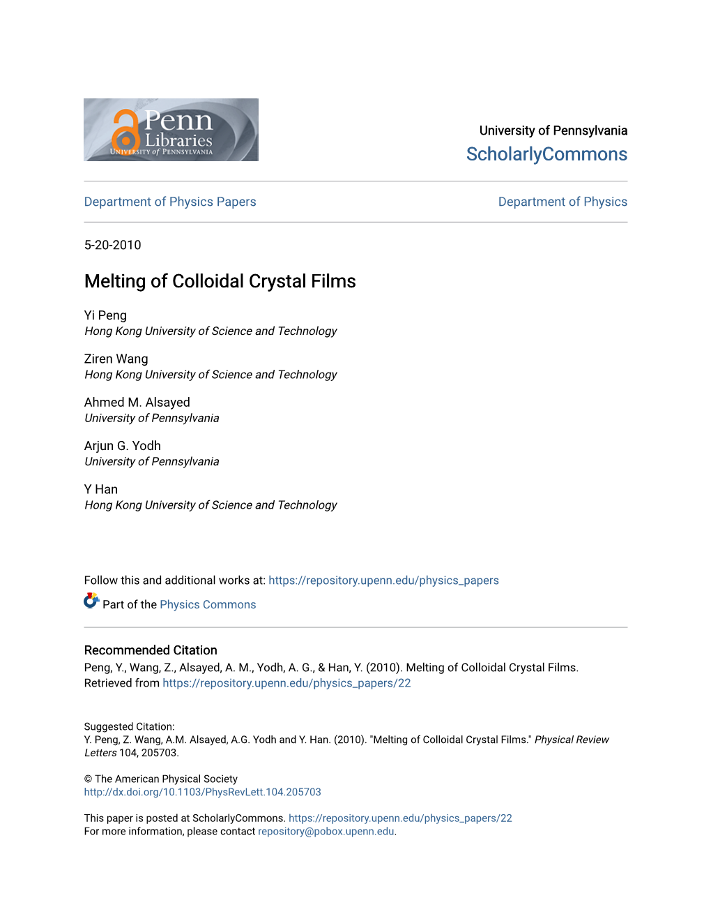 Melting of Colloidal Crystal Films