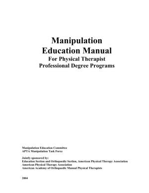 The Manipulation Education Manual