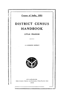 District Census Handbook, 21-Fatehpur, Uttar Pradesh