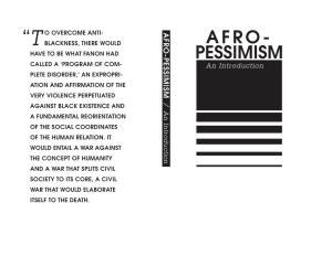 Afro- Pessimism