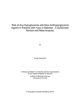 Risk of Any Hypoglycemia with New Antihyperglycemic Agents in Patients with Type 2 Diabetes: a Systematic Review and Meta-Analysis